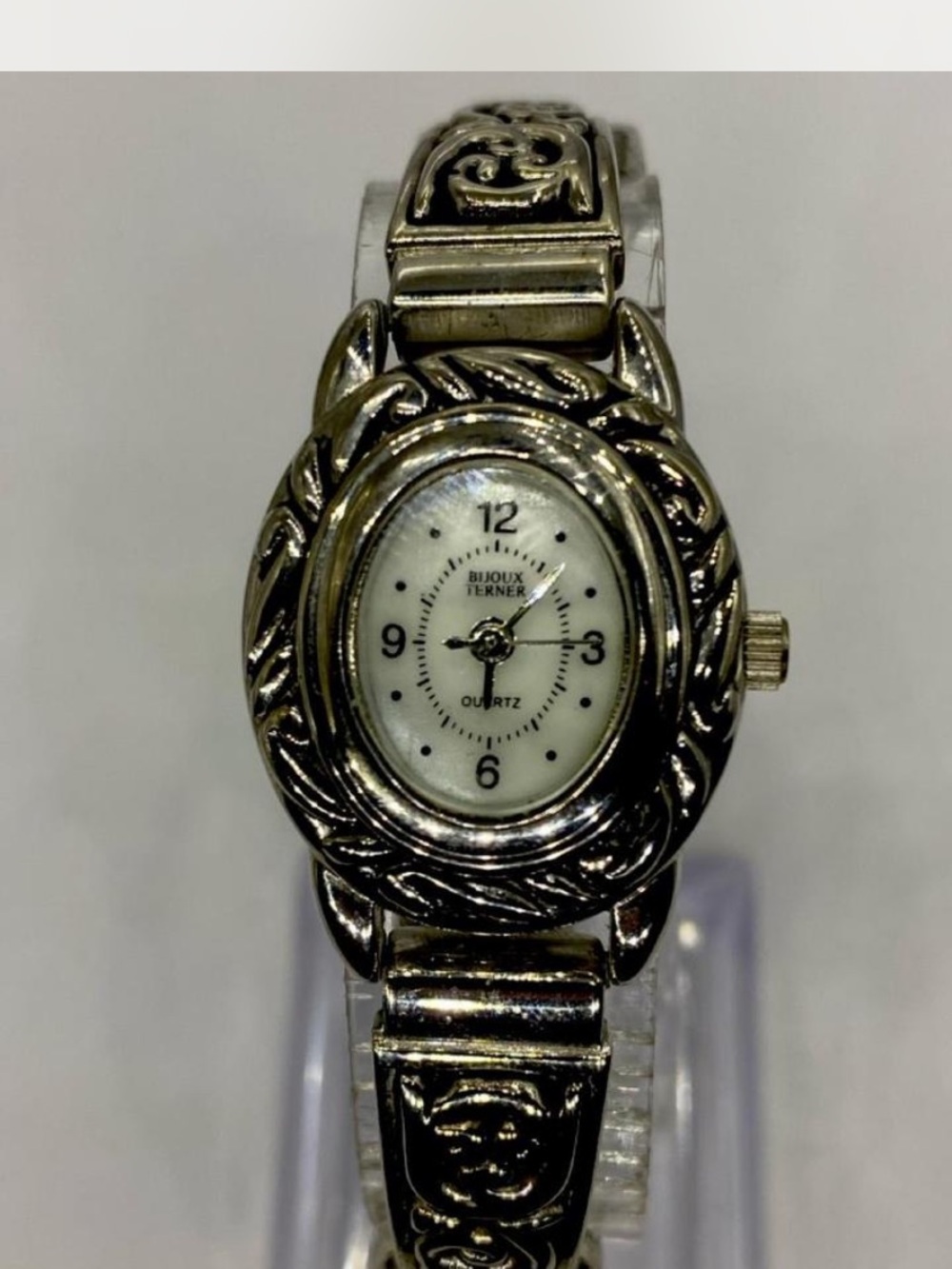 *** Bijoux Terner Silver-Tone  Women's Decorative Bracelet Watch *** Luxury *^*